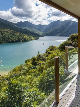 Some accommodation rooms include a private balcony with surrounding views of Punga Cove and Endeavour Inlet in the Marlborough Sounds in New Zealand's top of the South Island